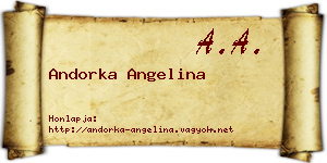 Andorka Angelina névjegykártya